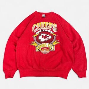 Vintage 90s Kansas City Chiefs crewneck sweatshirt nfl graphic football Large